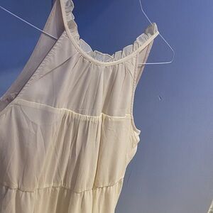 Elegant Cream Sleeveless Dress